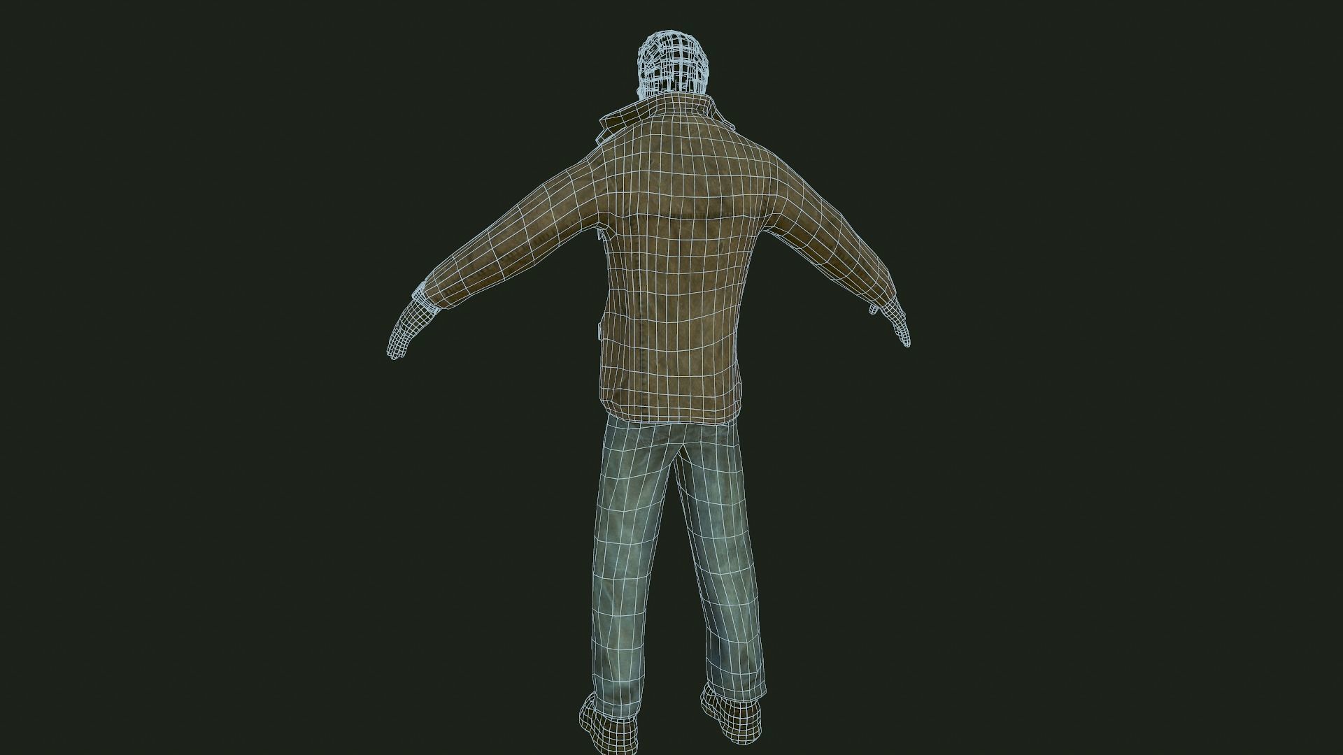 Male Apocalyptic Low-poly 3D model_31