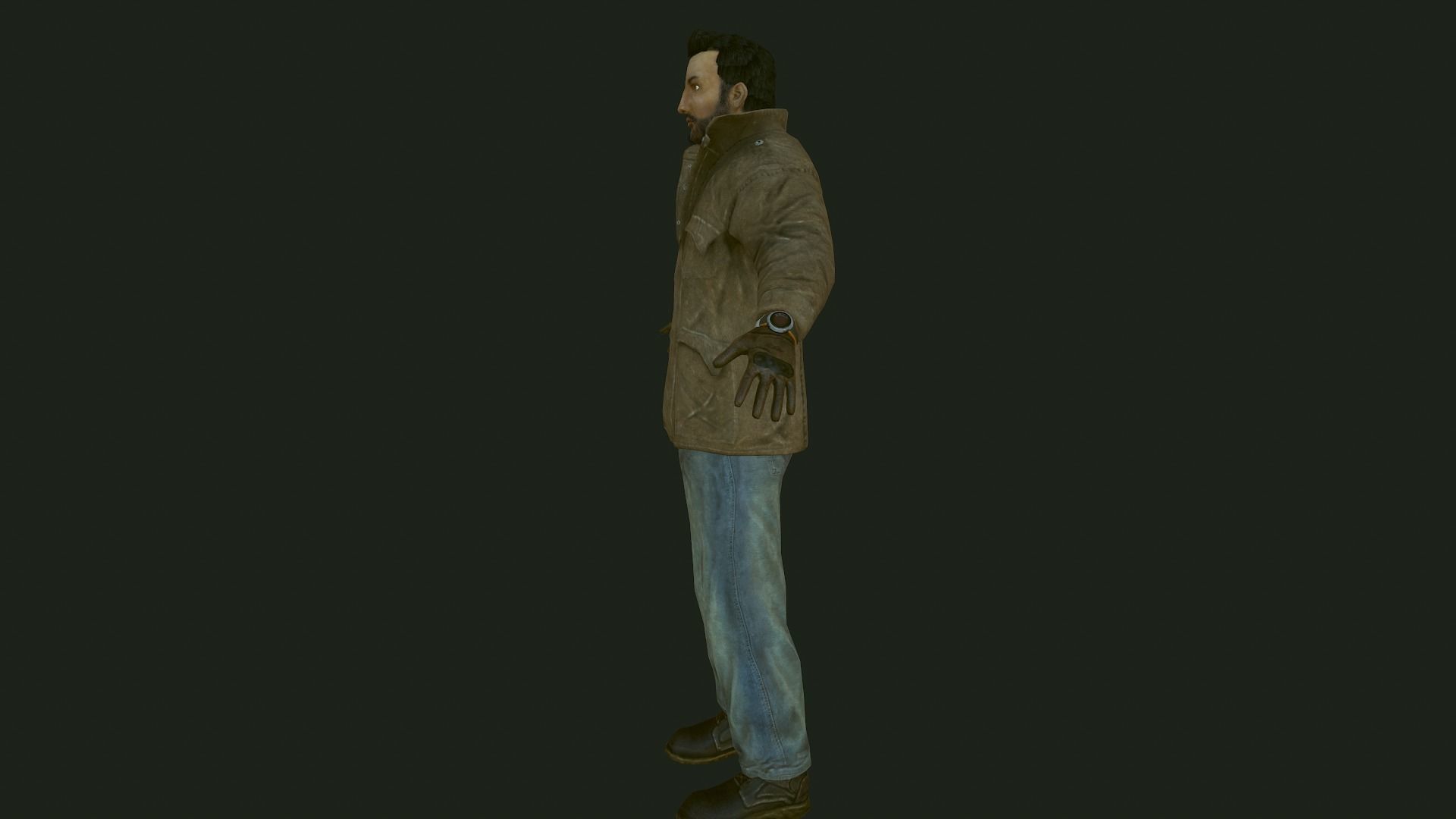 Male Apocalyptic Low-poly 3D model_16