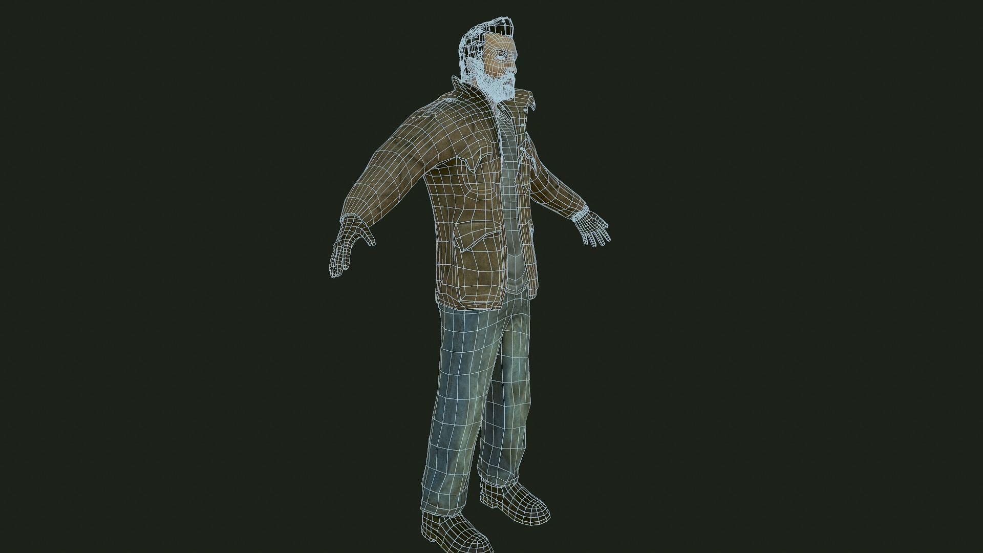 Male Apocalyptic Low-poly 3D model_55