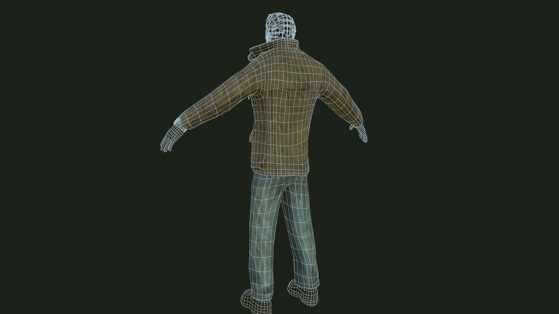 Male Apocalyptic Low-poly 3D model_29