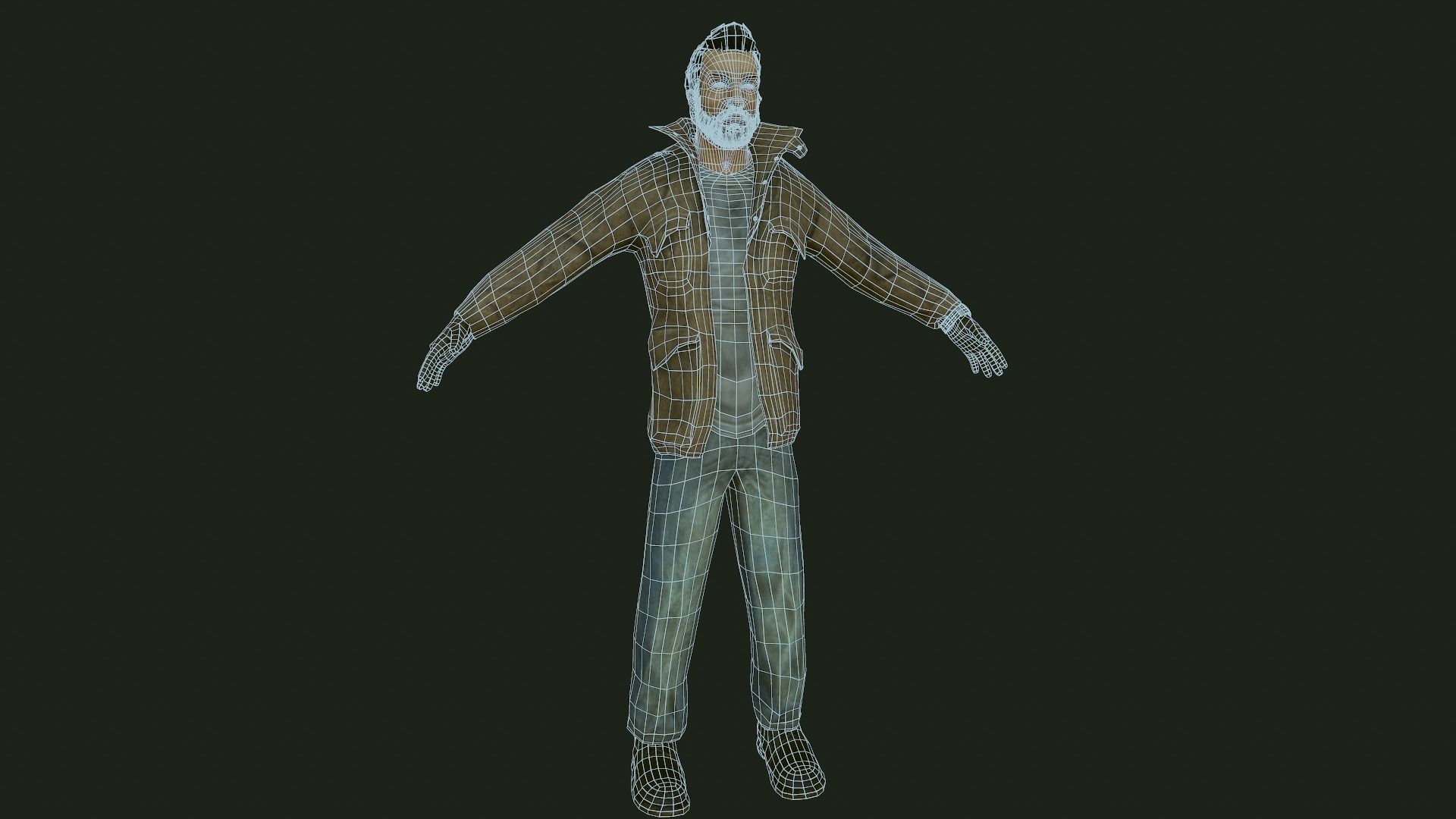 Male Apocalyptic Low-poly 3D model_61