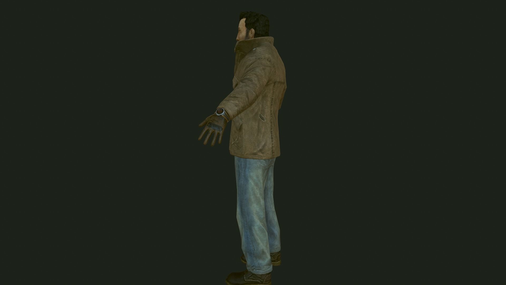Male Apocalyptic Low-poly 3D model_20