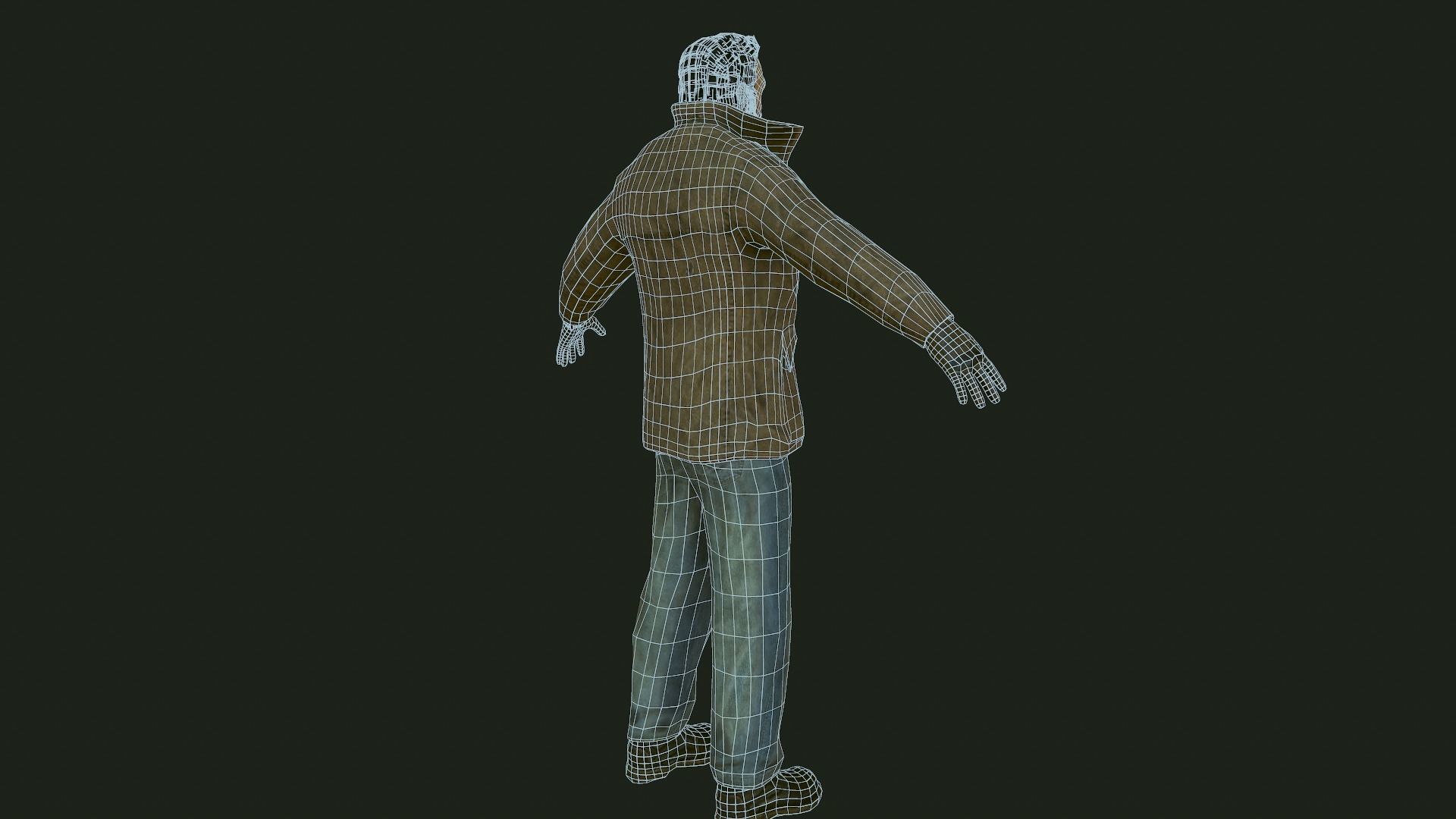 Male Apocalyptic Low-poly 3D model_41