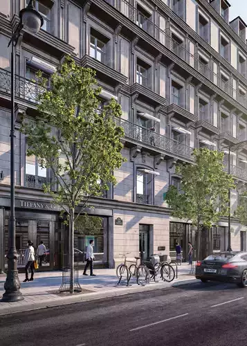 Animated trees for architectural visualization 3D model