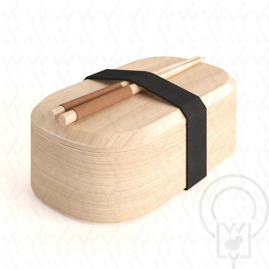 Bento box Cat Onigiri Chamfer Edge 3D model_10