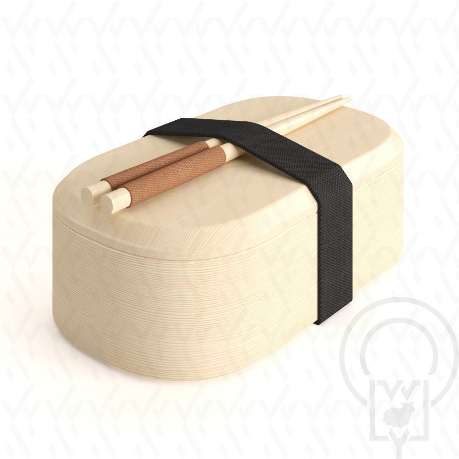 Bento box Cat Onigiri Chamfer Edge 3D model_11