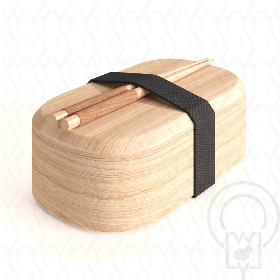 Bento box Cat Onigiri Chamfer Edge 3D model_9