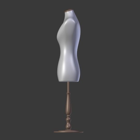 Sewing Dummy Low-poly 3D model_8