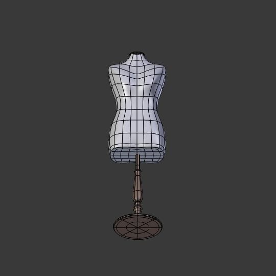 Sewing Dummy Low-poly 3D model_18