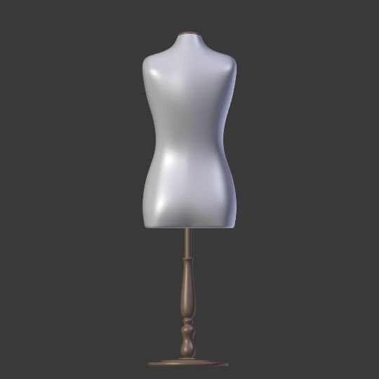 Sewing Dummy Low-poly 3D model_10