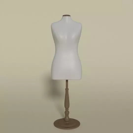 Sewing Dummy Low-poly 3D model_0