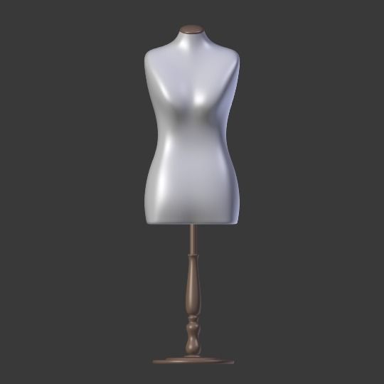 Sewing Dummy Low-poly 3D model_9
