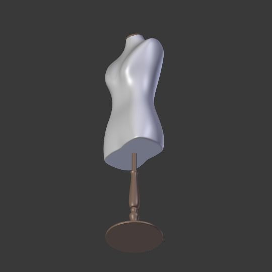 Sewing Dummy Low-poly 3D model_11