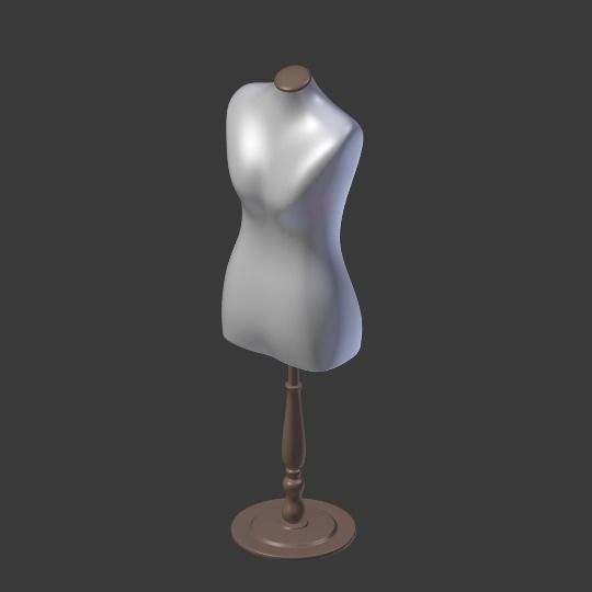 Sewing Dummy Low-poly 3D model_13