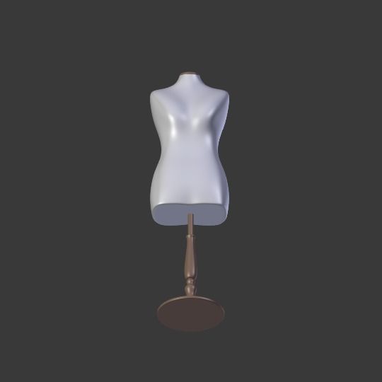 Sewing Dummy Low-poly 3D model_17