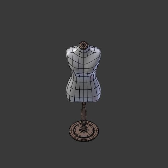Sewing Dummy Low-poly 3D model_16