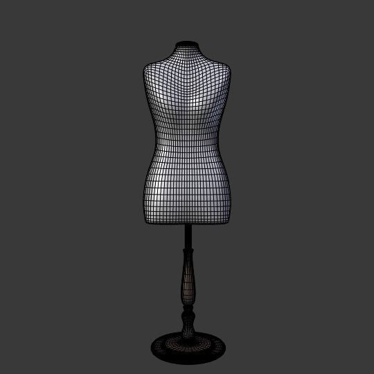 Sewing Dummy Low-poly 3D model_6