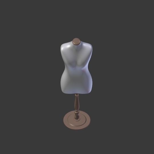 Sewing Dummy Low-poly 3D model_15
