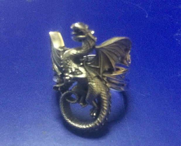 whitby-wyrm dragon ring  3D print model