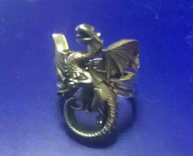 whitby-wyrm dragon ring  3D print model