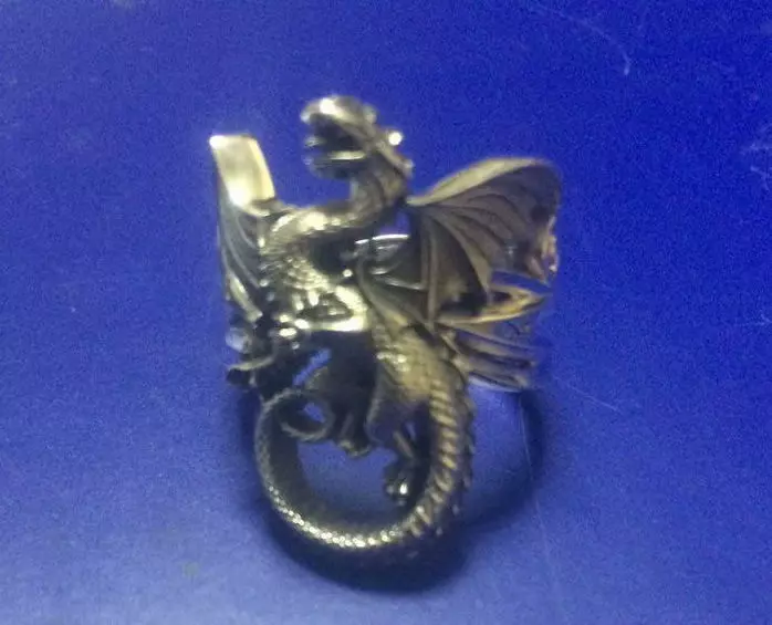 whitby-wyrm dragon ring 3D print model_0