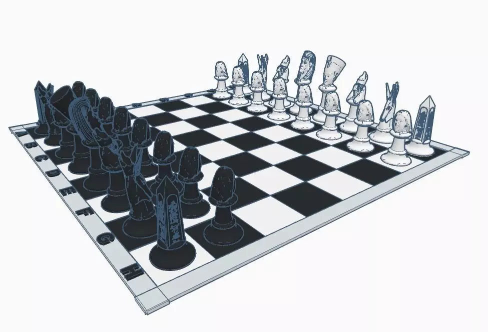 Chess Set Pharaon 3D print model