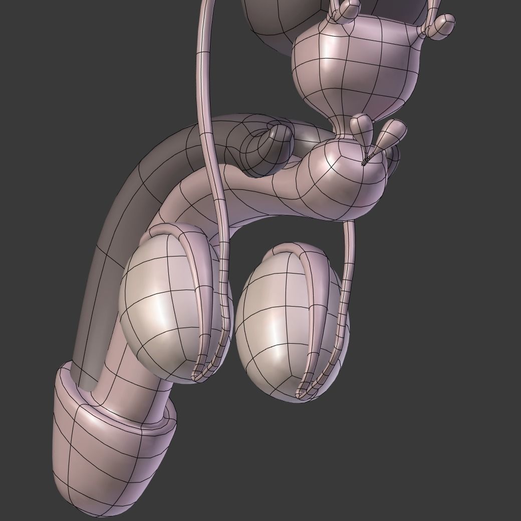 Male Reproductive System Low-poly 3D model_16