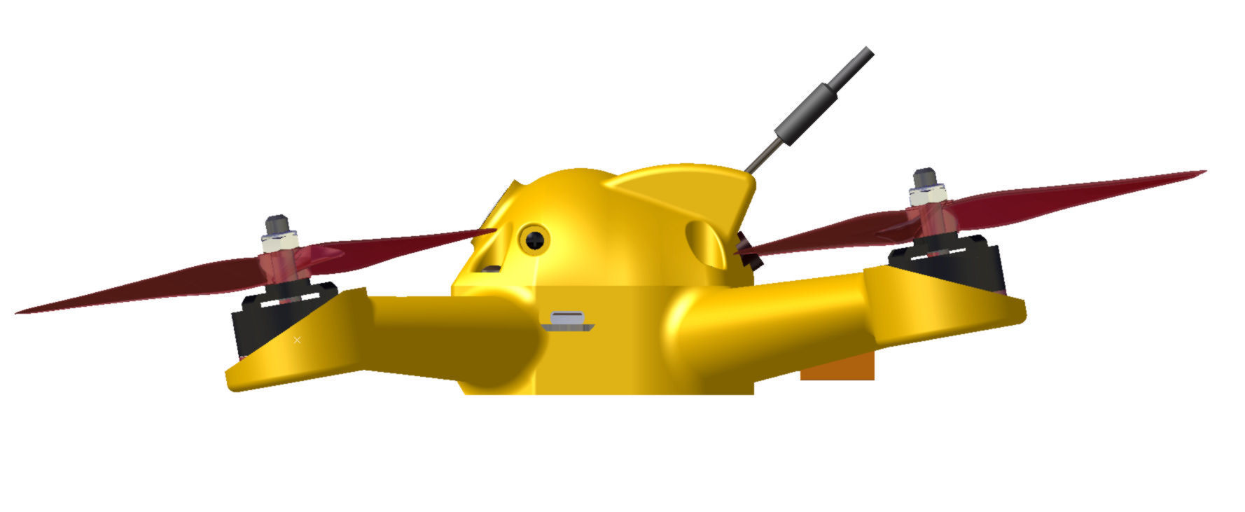 3D200 -  Racing quadcopter 3D print model  3D print model_7