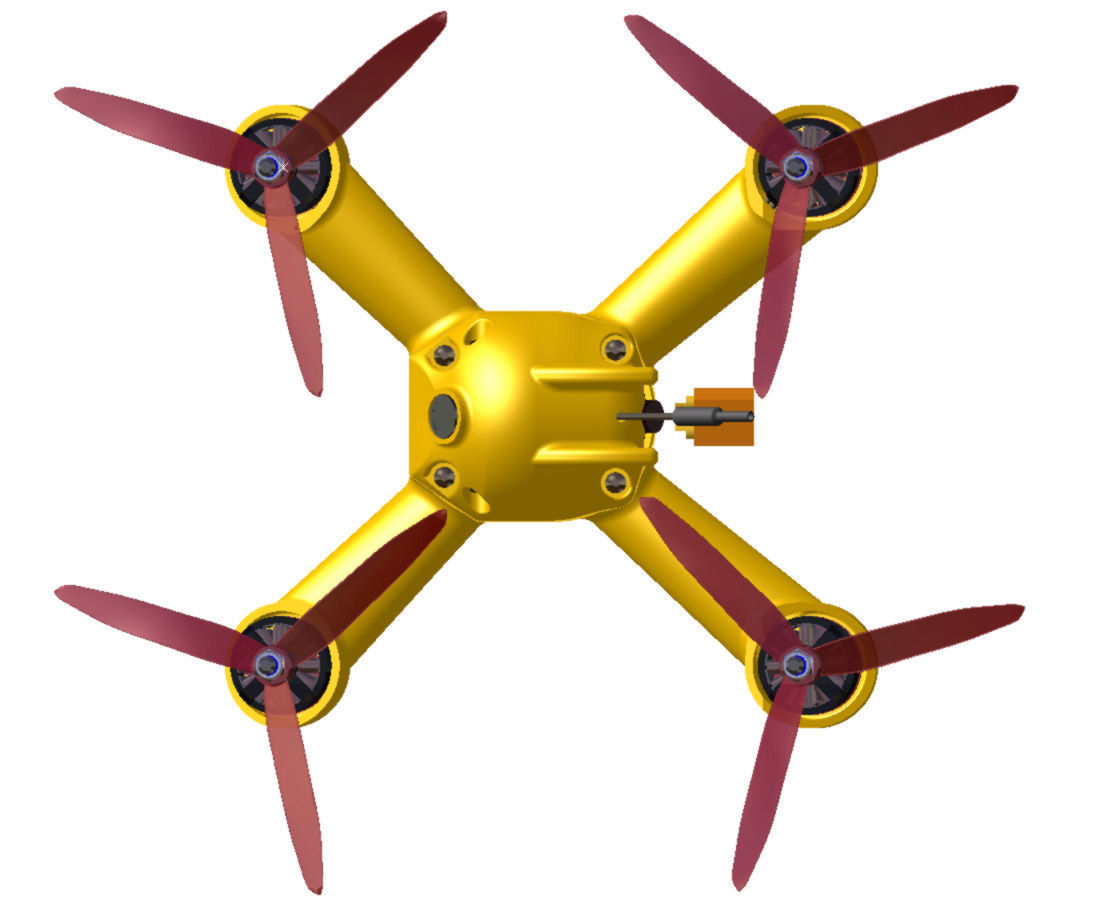 3D200 -  Racing quadcopter 3D print model  3D print model_6