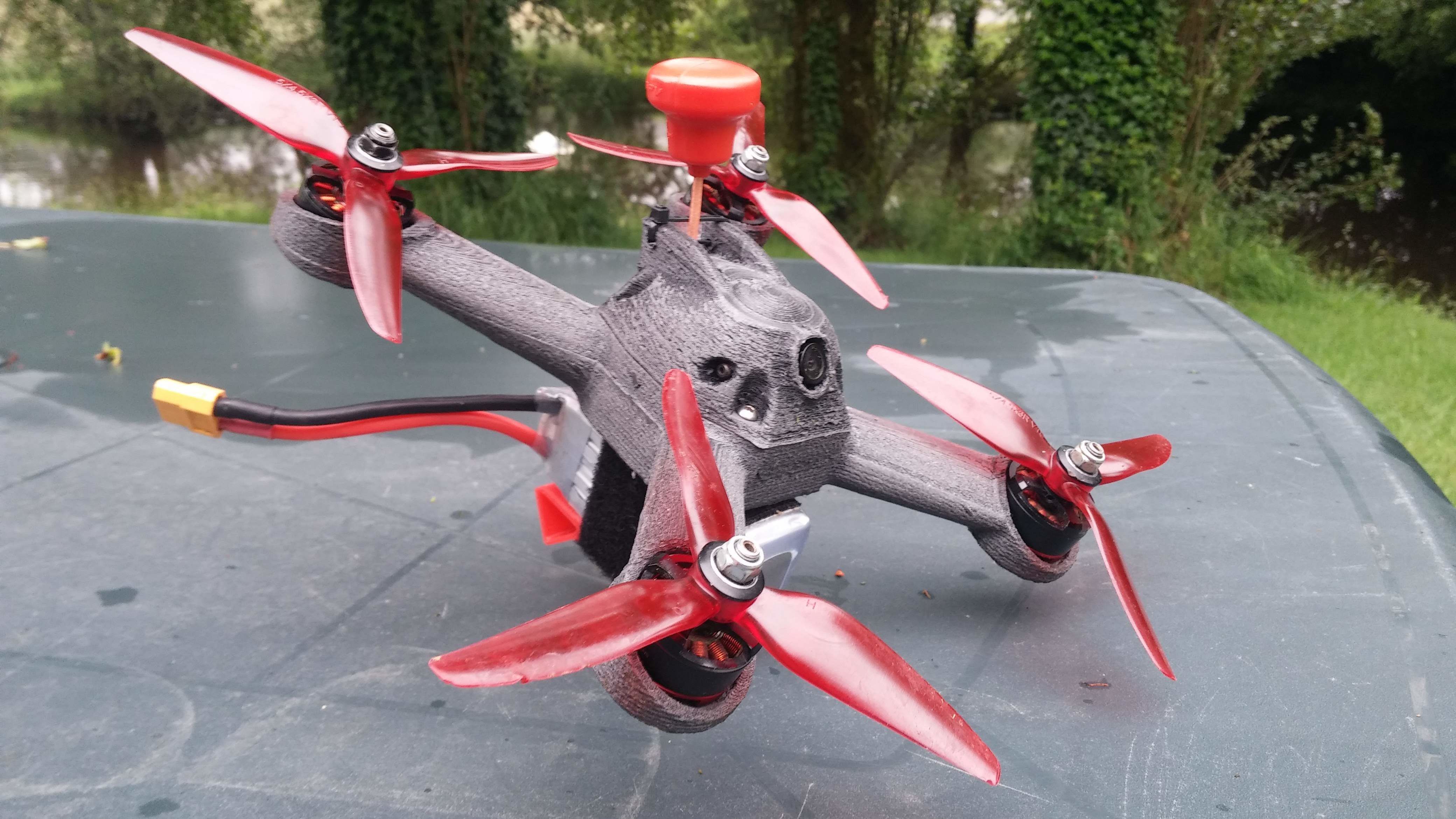 3D200 -  Racing quadcopter 3D print model  3D print model_1