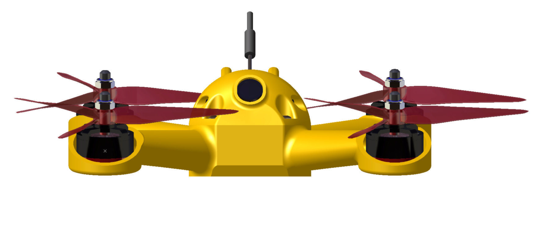 3D200 -  Racing quadcopter 3D print model  3D print model_8