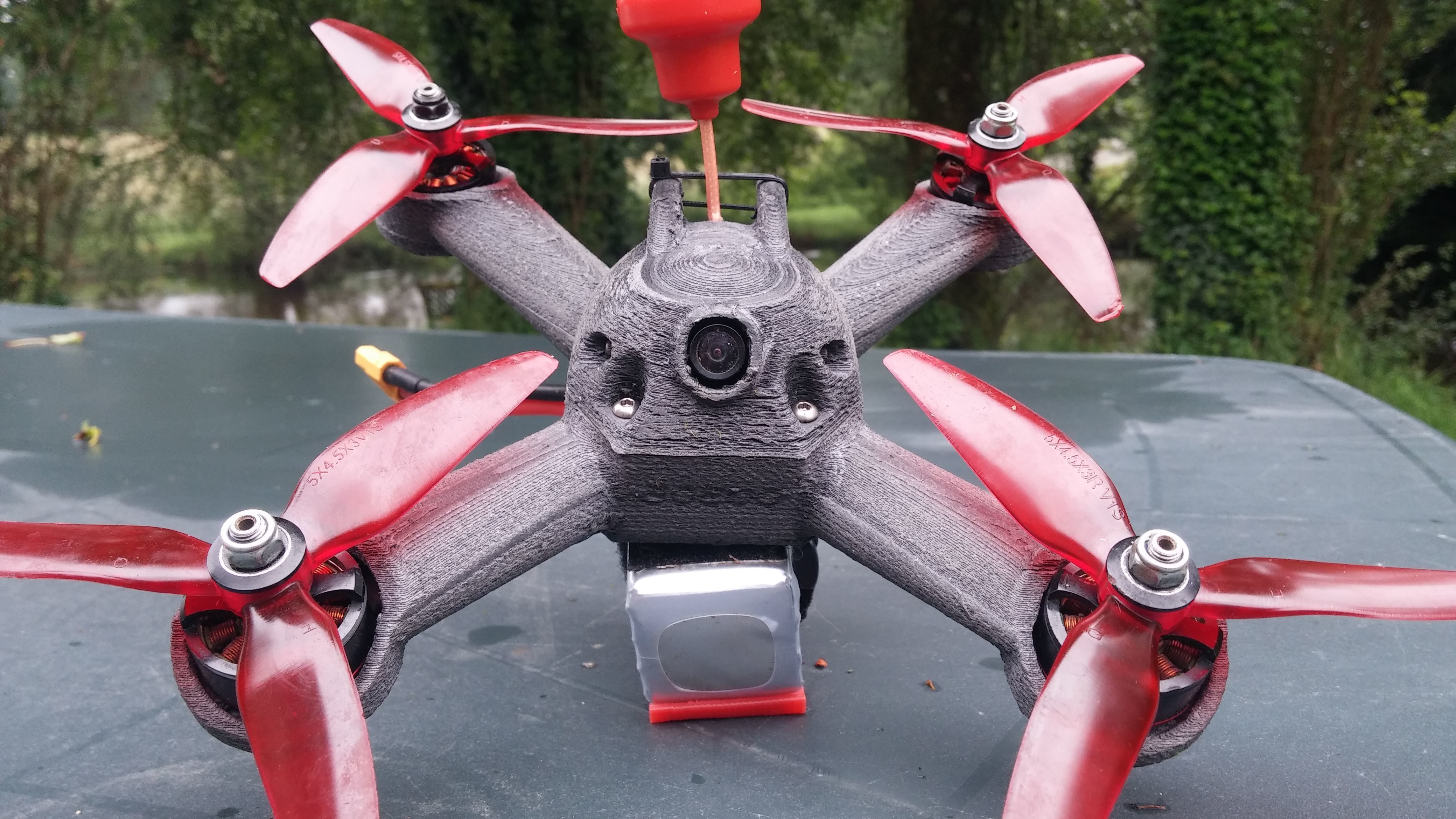 3D200 -  Racing quadcopter 3D print model  3D print model_3