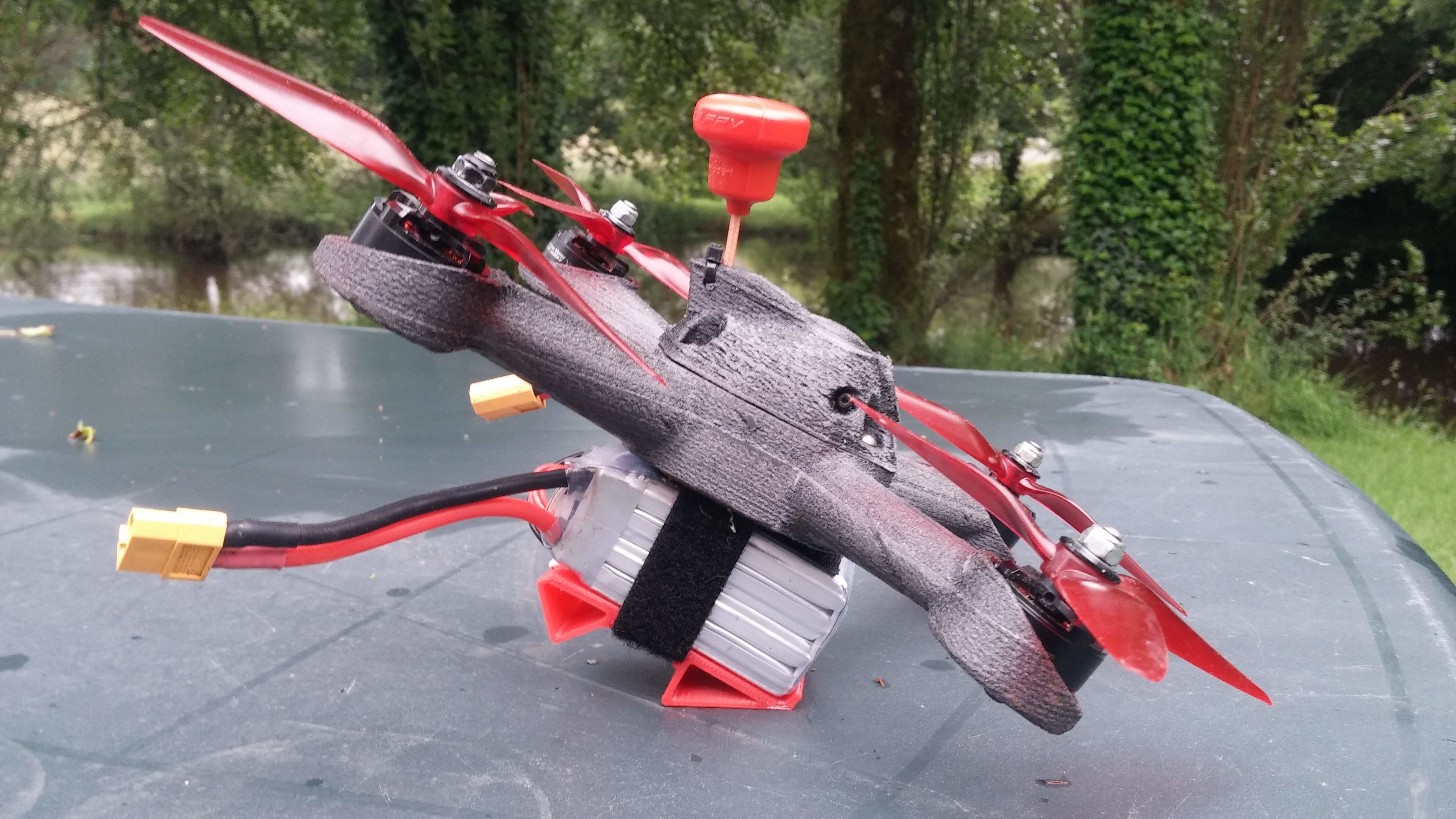 3D200 -  Racing quadcopter 3D print model  3D print model_2
