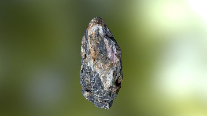Rock low poly 3D model mineral specimen Low-poly 3D model