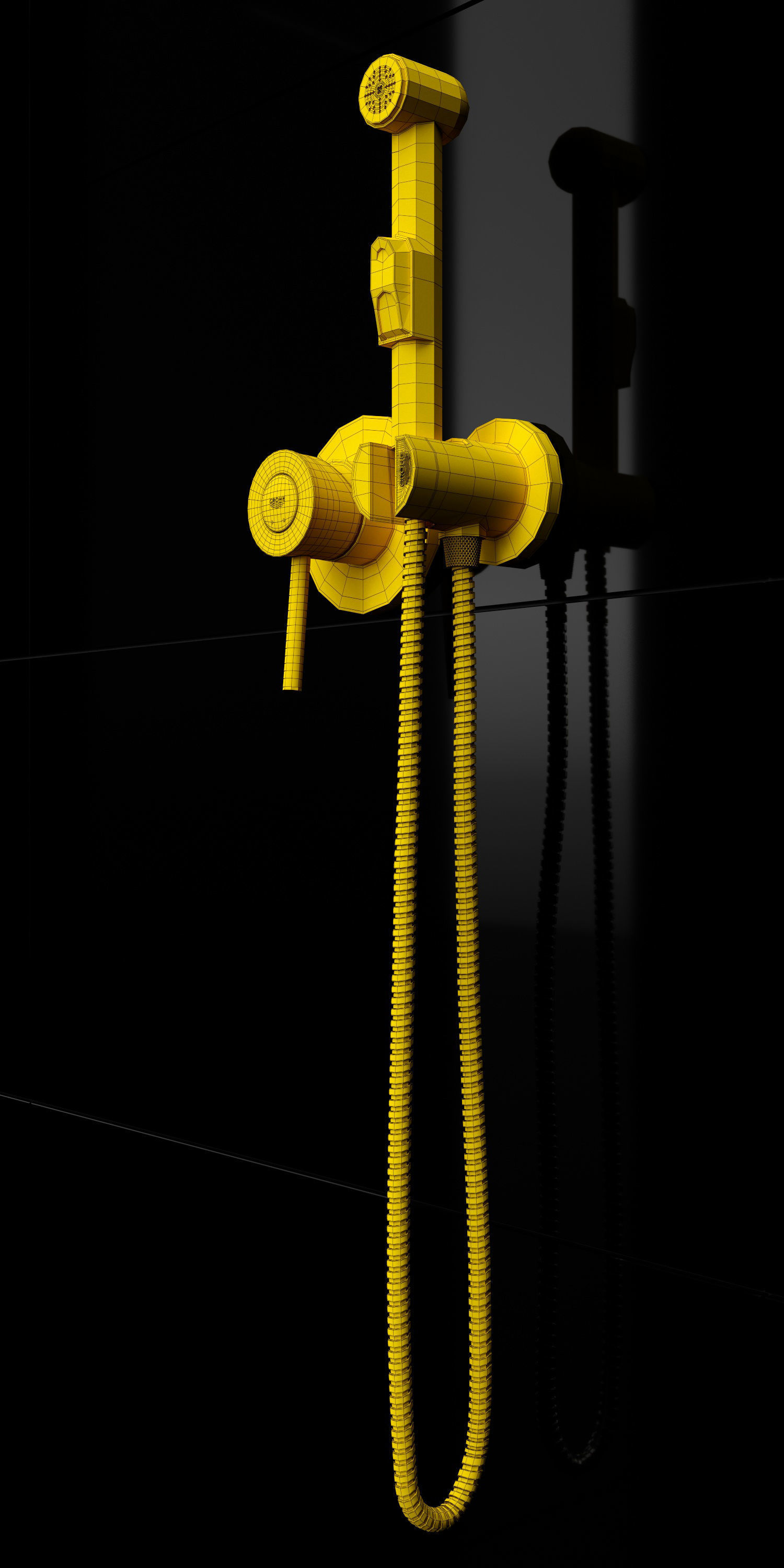 Hygienic shower Grohe BauClassic 124434 3D model_17