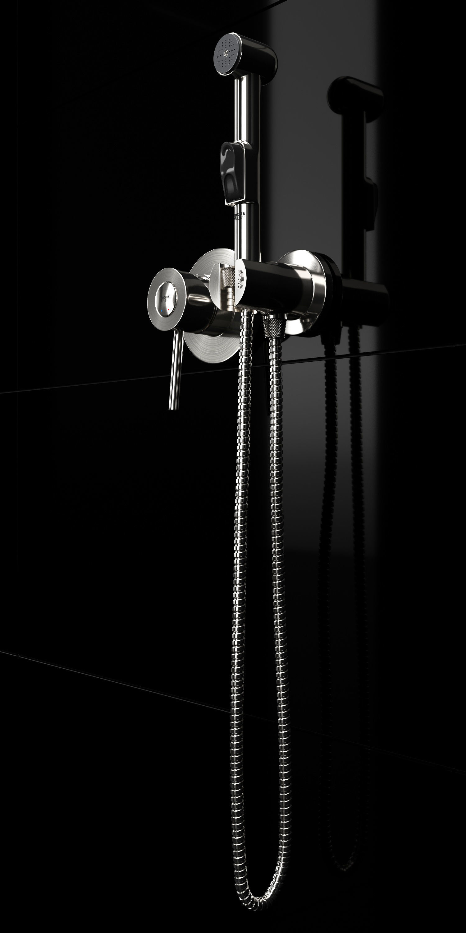 Hygienic shower Grohe BauClassic 124434 3D model_11
