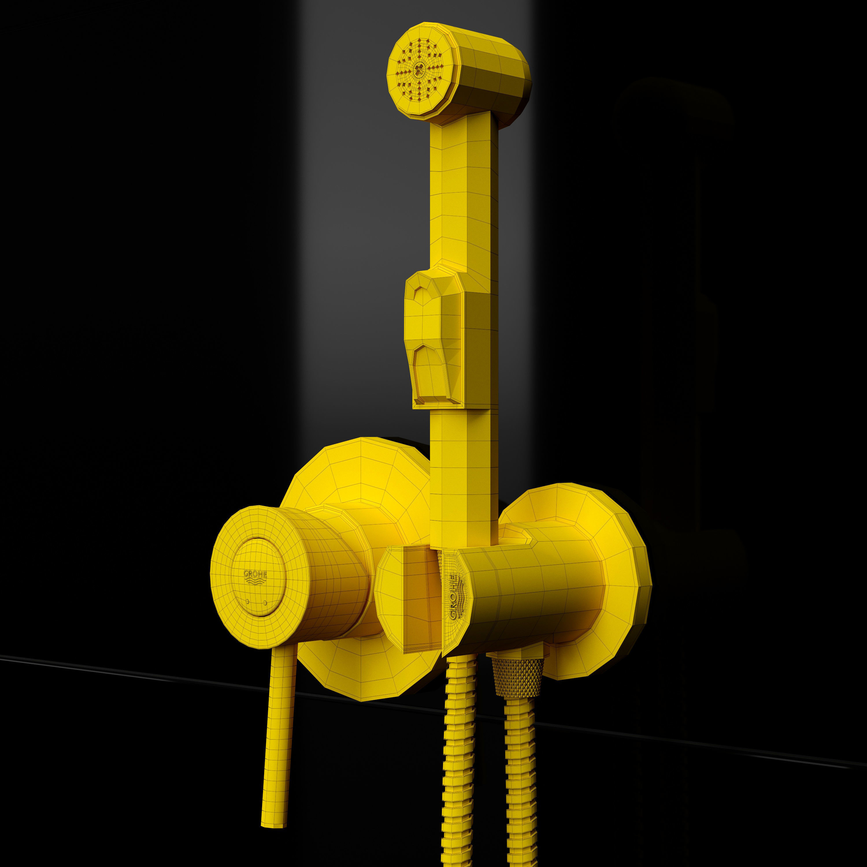 Hygienic shower Grohe BauClassic 124434 3D model_16