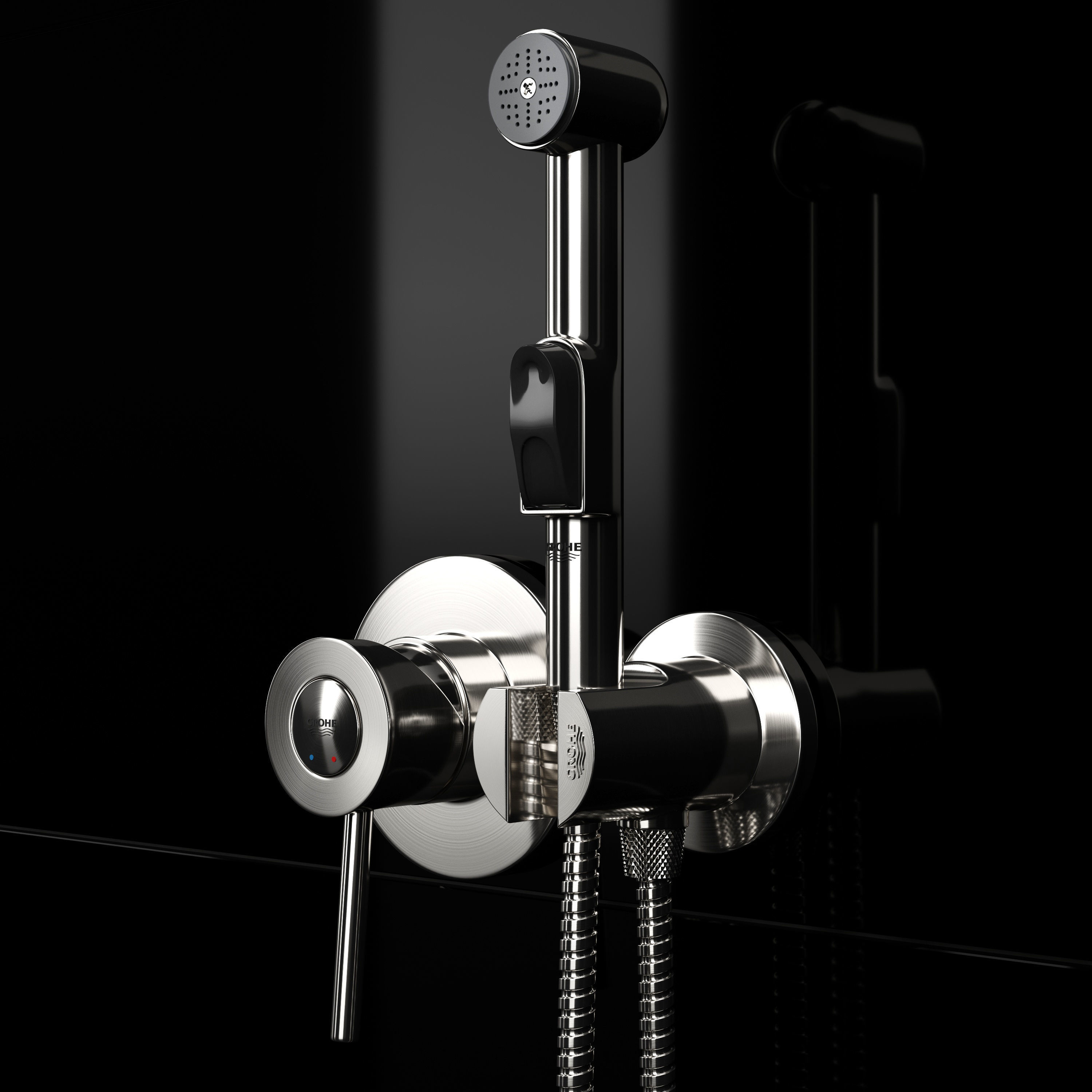 Hygienic shower Grohe BauClassic 124434 3D model_10