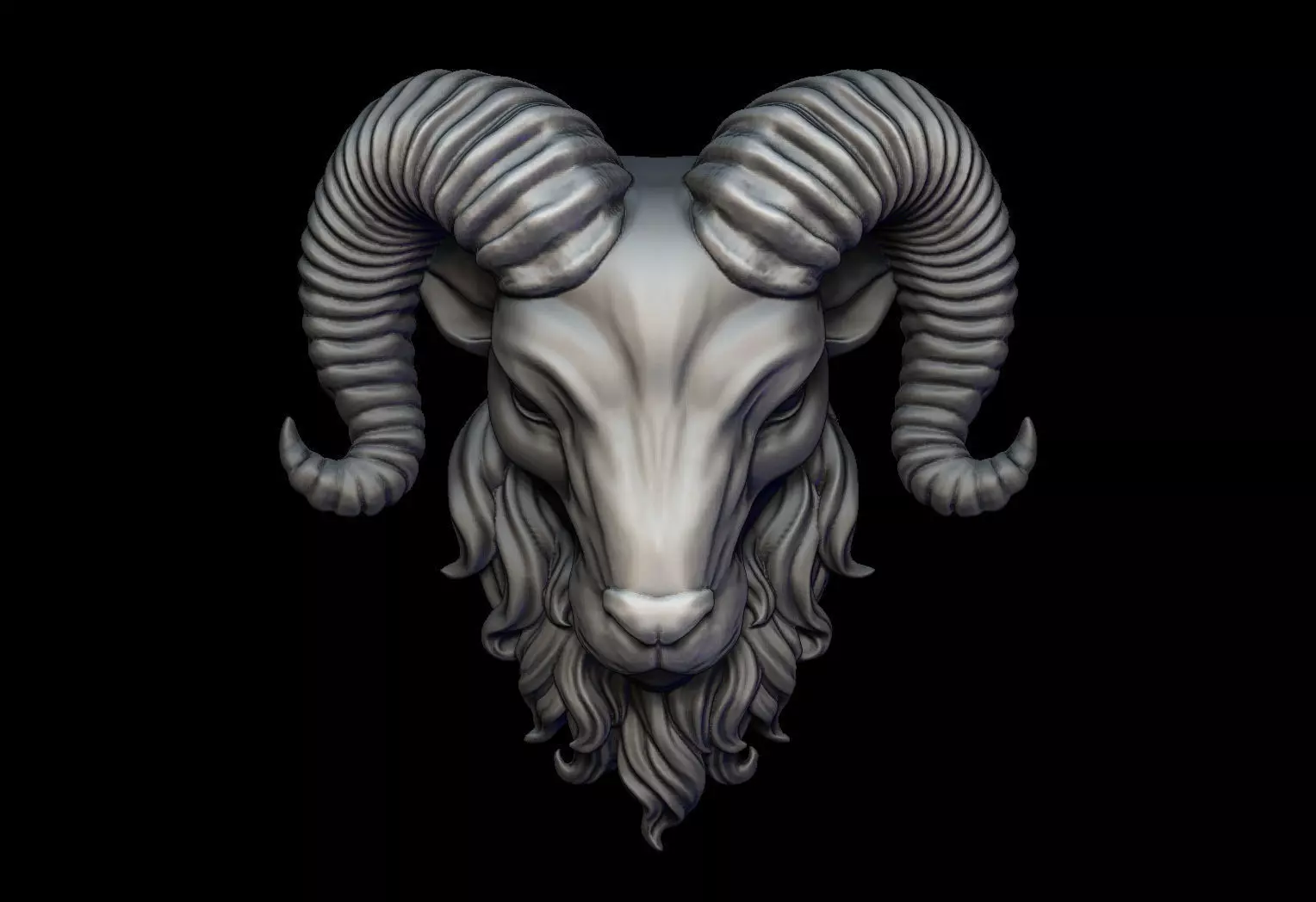 Ram Pendant 3D print model_0