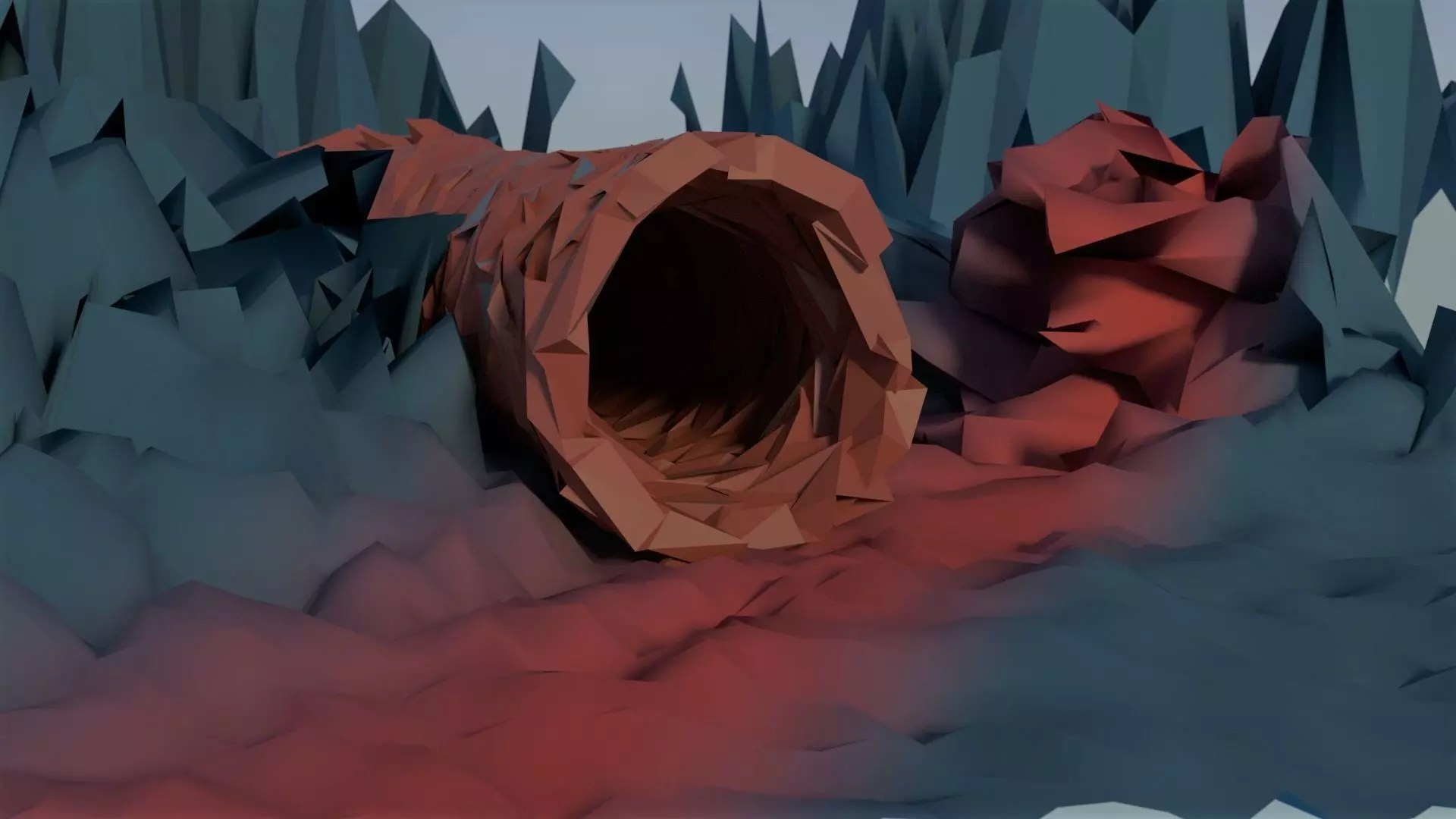Alienworld Scene Free low-poly 3D model