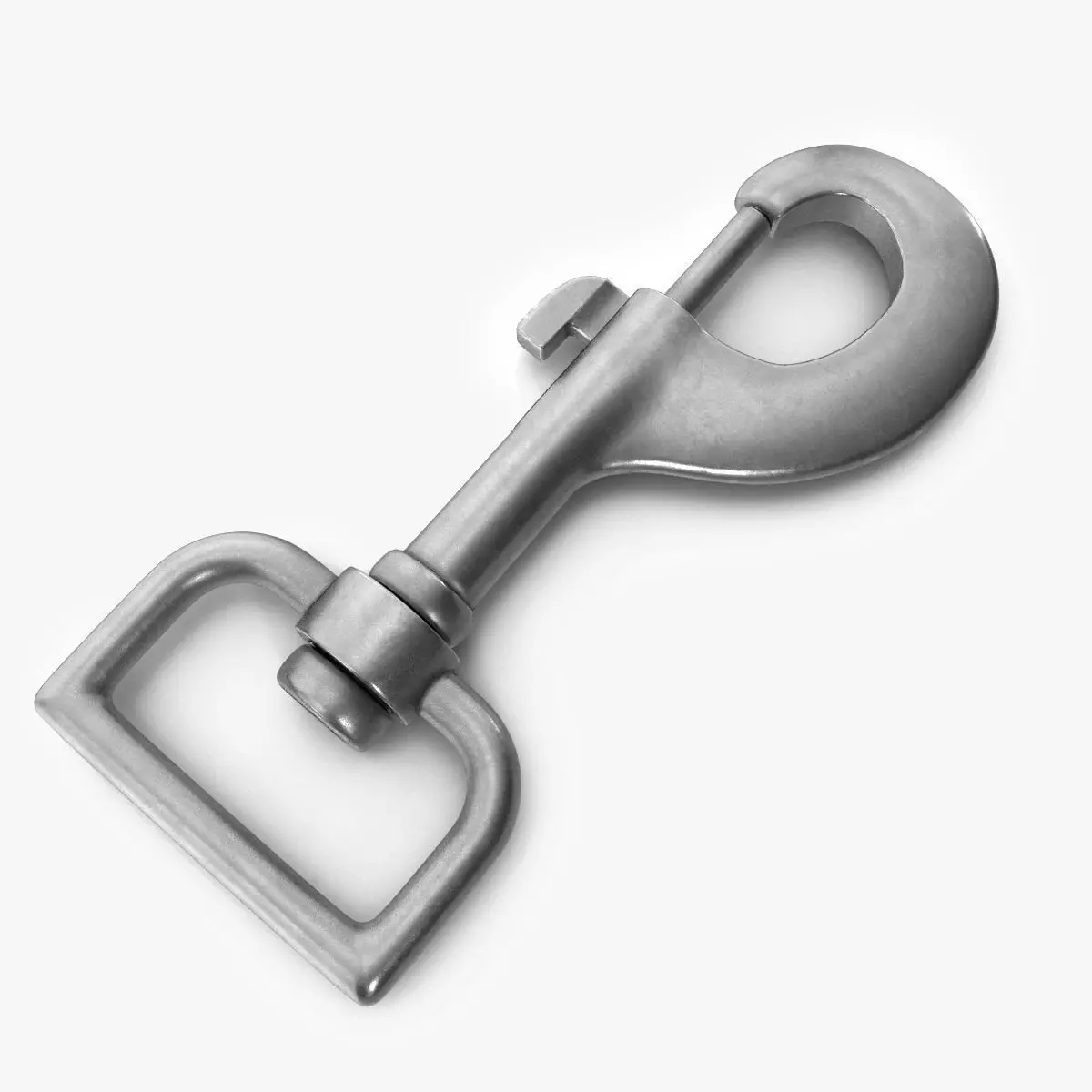 Carabiner metal latch 3D model_0