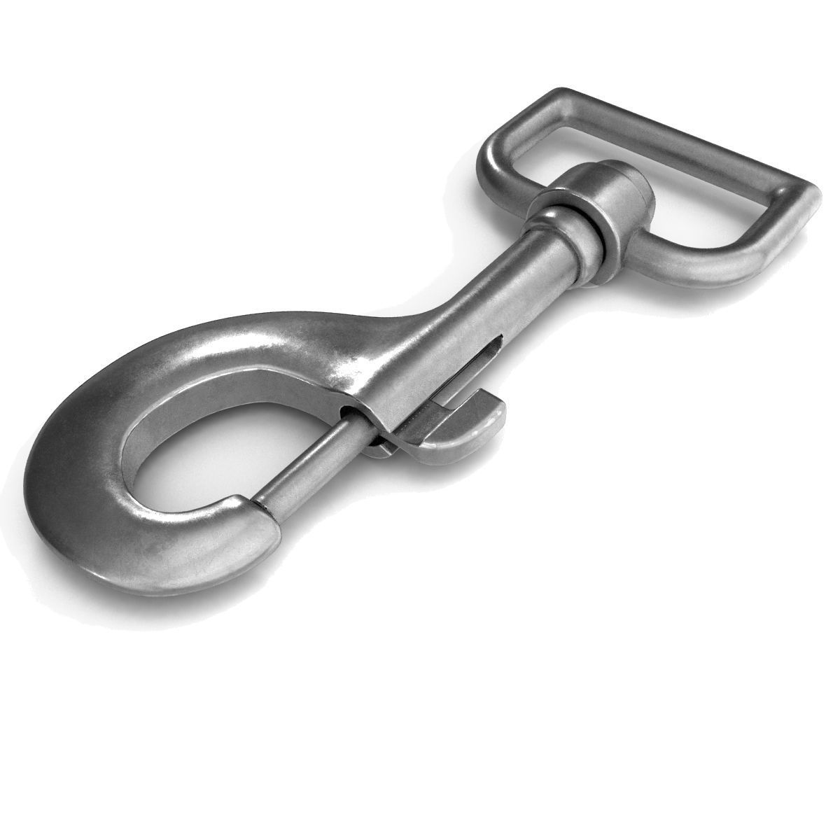 Carabiner metal latch 3D model_1