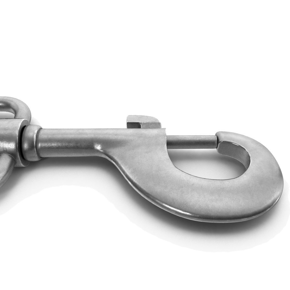 Carabiner metal latch 3D model_4