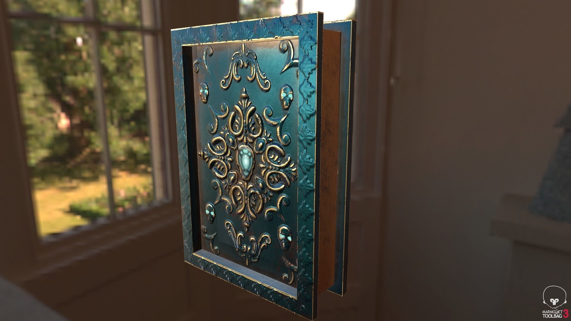 magical book Low-poly 3D model_1