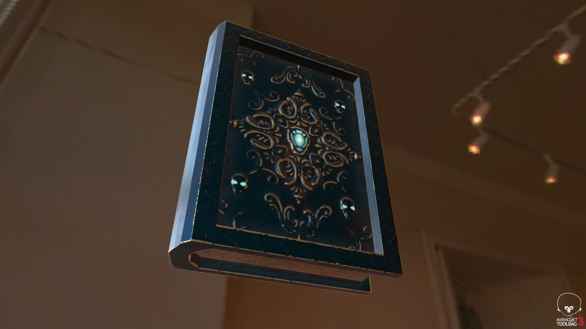 magical book Low-poly 3D model_2