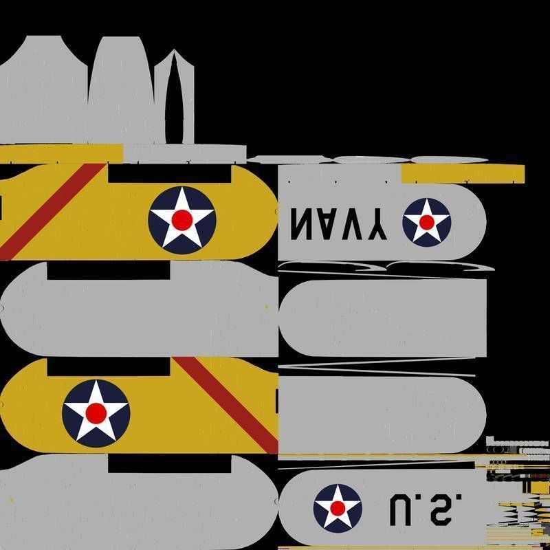 F2F-1 USS Lexington CV-2 1935-36 Low-poly 3D model_28