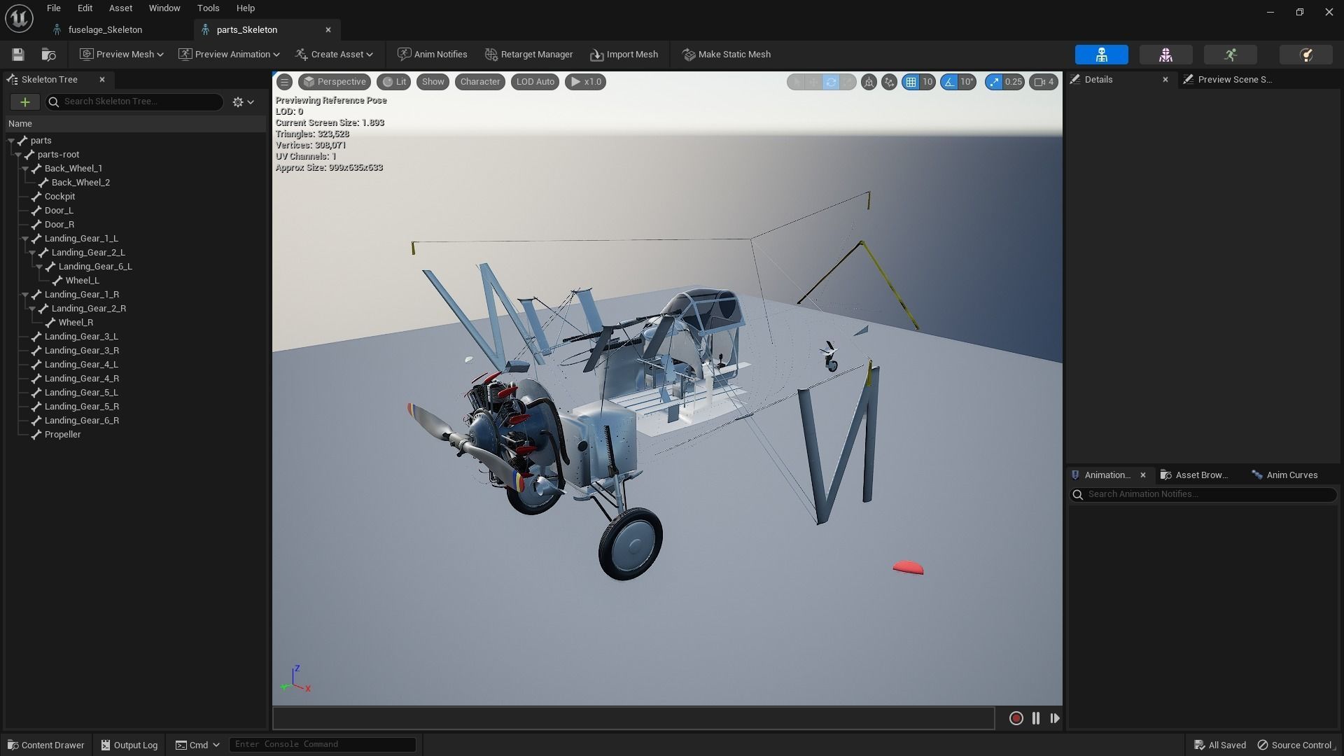 F2F-1 USS Lexington CV-2 1935-36 Low-poly 3D model_25