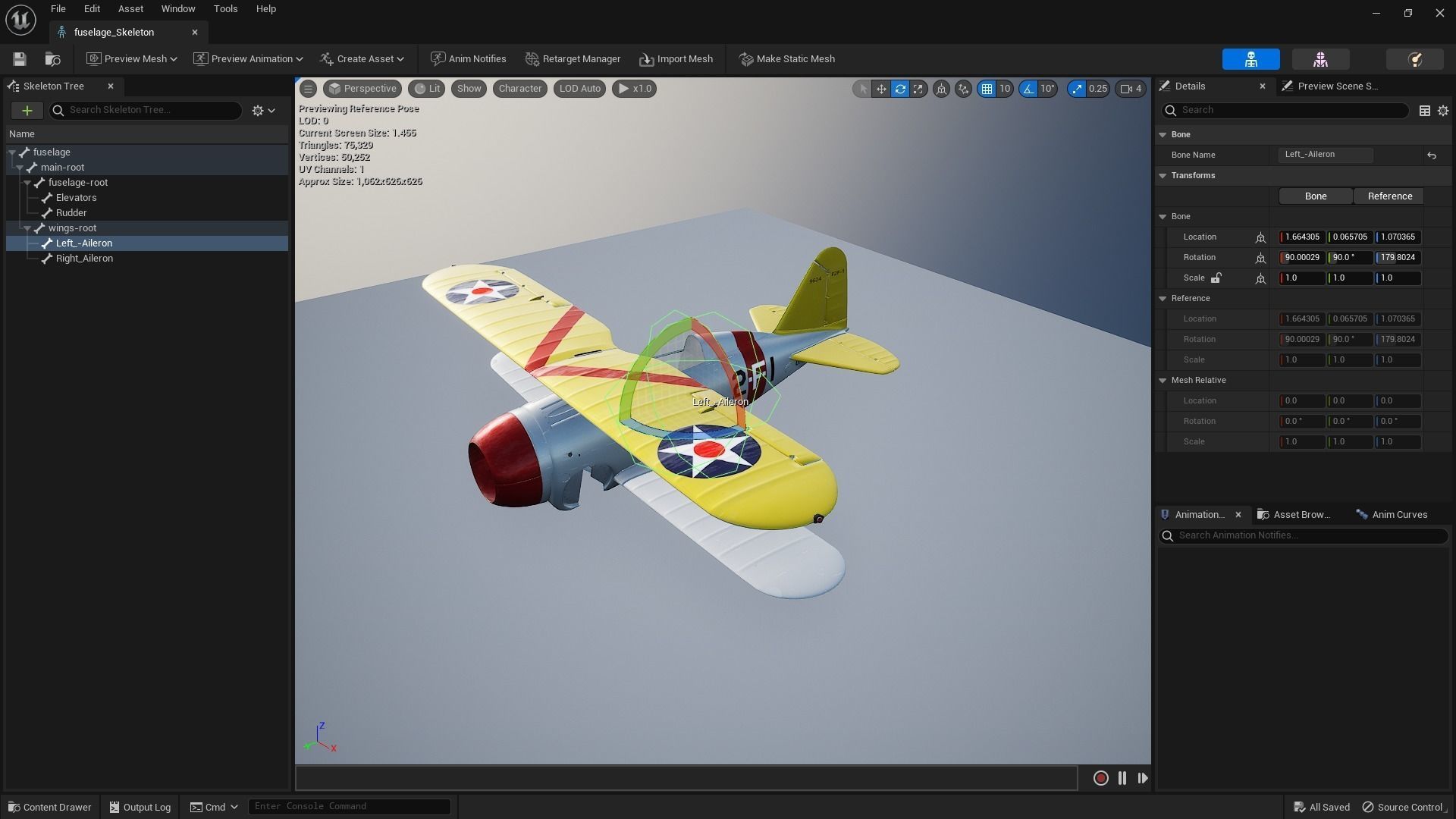 F2F-1 USS Lexington CV-2 1935-36 Low-poly 3D model_24