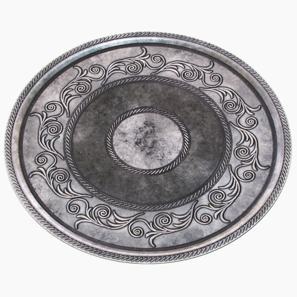 A tray with a jug and cups 3D model_4