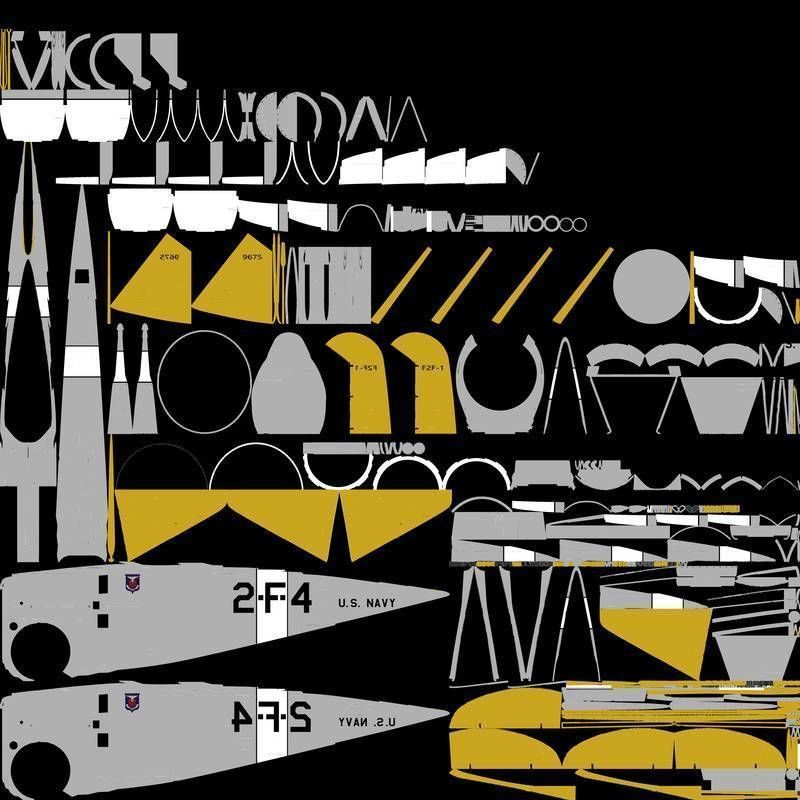 F2F-1 USS Lexington CV-2 1937 Low-poly 3D model_24